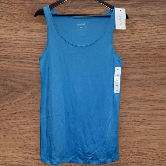 TWO Maternity Tops, XXL One Tank, One Crop Top Blue - Picture 4 of 7
